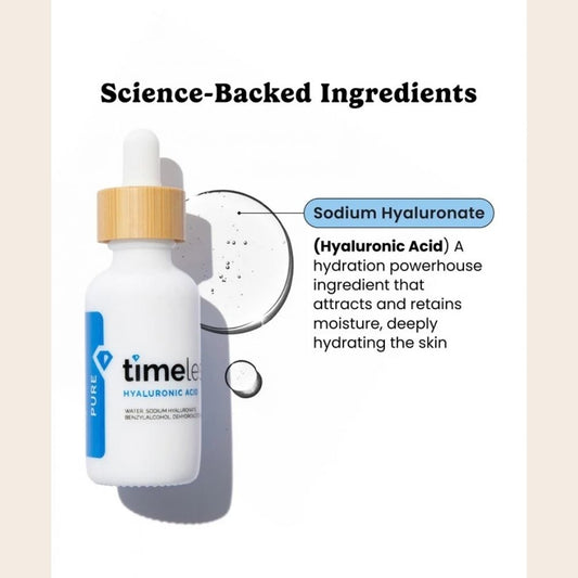 Timeless Skin Care Hyaluronic Acid 100% Pure Serum
