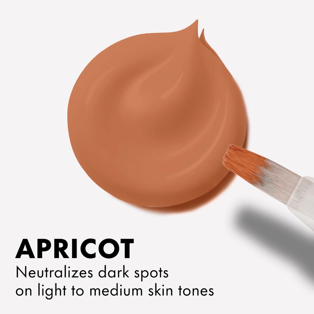 L.A. Girl HD Pro Conceal Apricot Corrector swatch graphic showing the apricot shade designed to neutralise dark spots on light to medium skin tones.