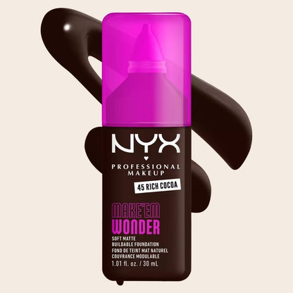 NYX Professional Makeup Make 'Em Wonder Soft Matte Buildable Foundation